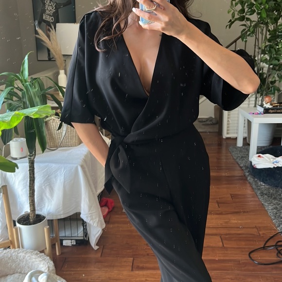 Trina Turk KAI Black Tie-Waist Jumpsuit - Picture 5 of 14